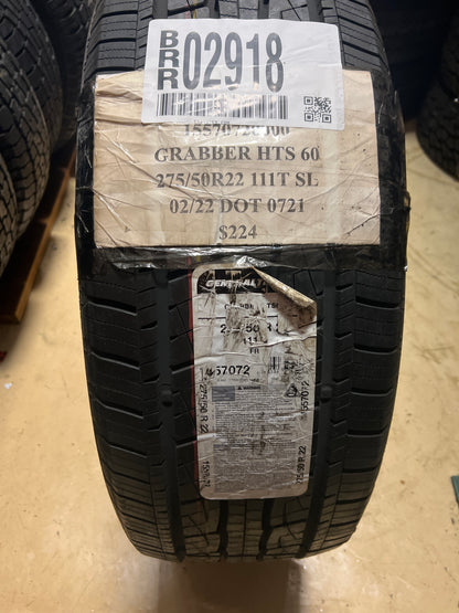NEW GENERAL GRABBER HTS 60 P 275 50 22 111T SL ALL SEASON TIRE 15570720000