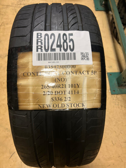 2 NEW OLD STOCK CONTINENTAL CONTISPORT CONTACT 5P (N0) PORSCHE P 265 40 21 101Y SL SUMMER TIRES03542300000