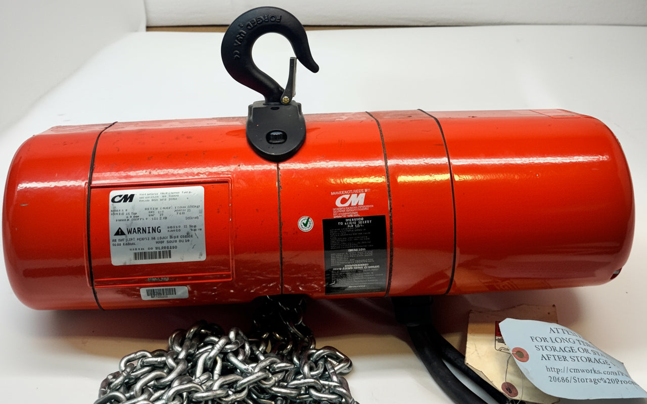 CM LODESTAR MODEL F 1/2-TON 16FPM 115V-1-60 10FT LIFT HEIGHT ELECTRIC CHAIN HOIST 2752NH-SH