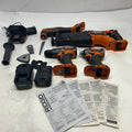 RIDGID 18V LITHIUM ION BRUSHLESS 4 TOOL COMBO KIT  RNKSCK401SB