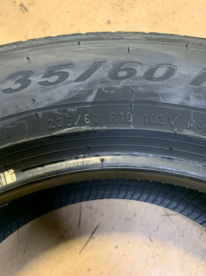 2 PIRELLI SCORPION WINTER NO BSW P 235 60 18 103V WINTER TIRE 2273100