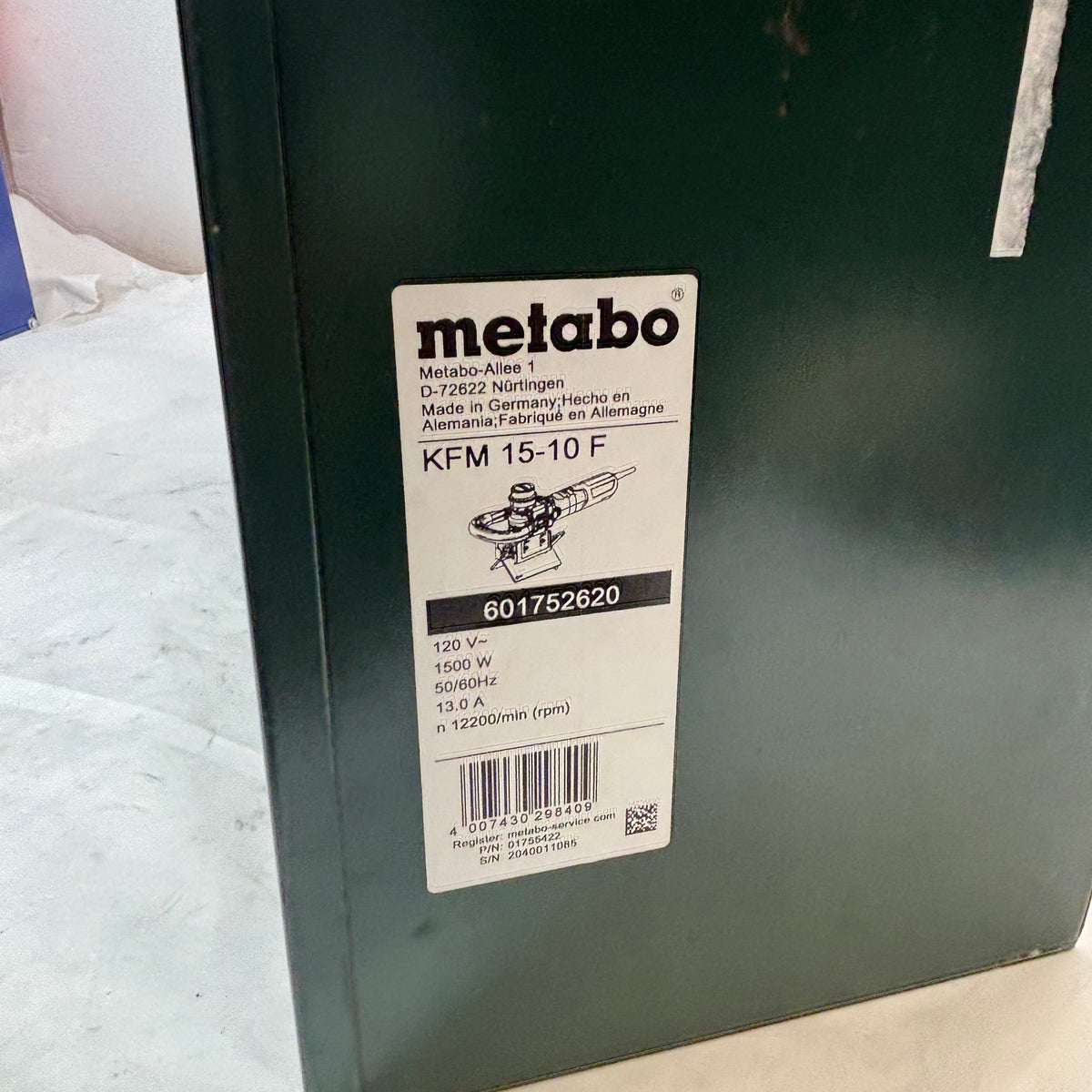 METABO PORTABLE BEVELING MACHINE 10MM SIZE KFM 15-10 F