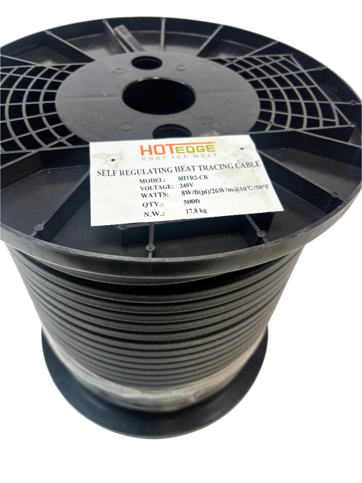 HOTEDGE ROOF ICE MELT SELF REGULATING HEAT TRACING CABLE 500 FT 240V 8W 8HTR2-CR