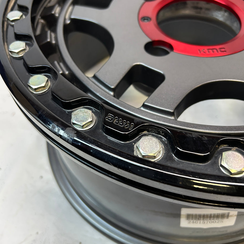 KMC ATV KS240 RECON BEADLOCK G-MTL BLK-RING 15X7 4X137 ET38 WHEEL