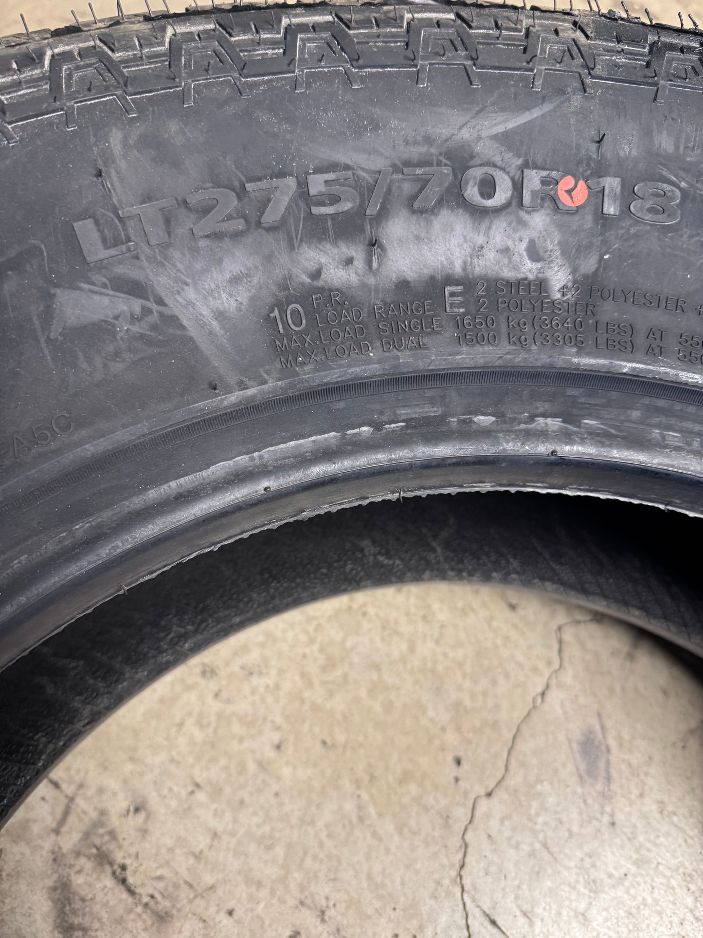 NOS PATRIOT A/T BSW LT 275 70 18 125/122S 10PLY ALL TERRAIN TIRE RSD0070
