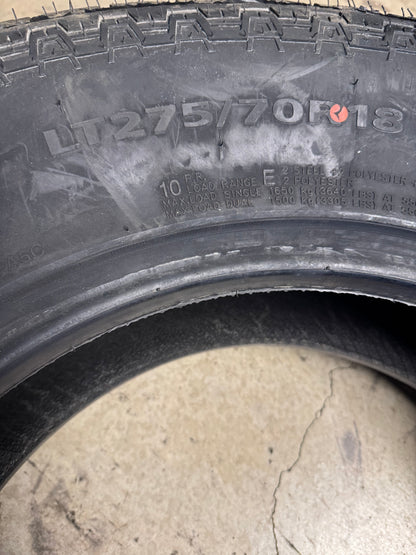 NOS PATRIOT A/T BSW LT 275 70 18 125/122S 10PLY ALL TERRAIN TIRE RSD0070