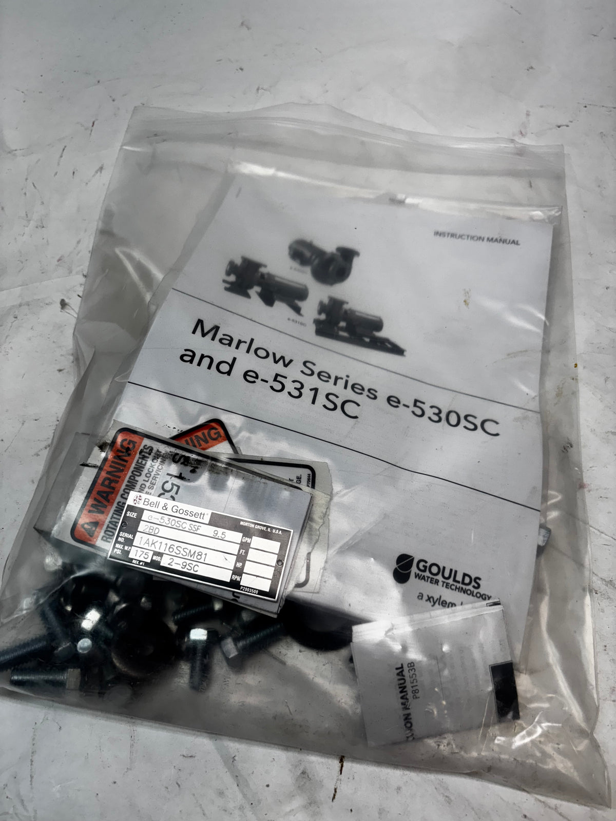 GOULDS WATER TECHNOLOGY E-530SC SERIES SWIMMING POOL PUMP AIK116SS