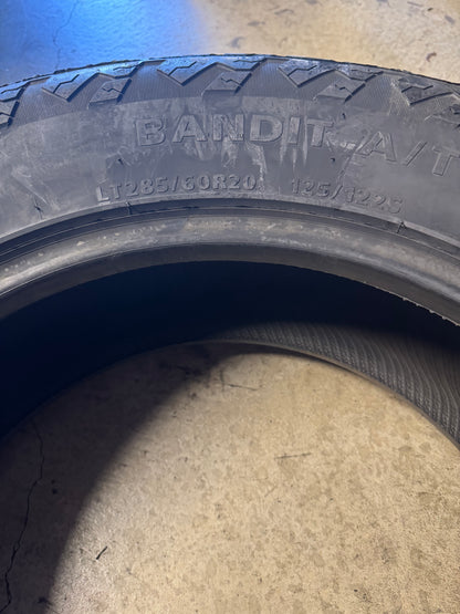 NOS DELINTE DX-10 BANDIT A/T BSW LT 285 60 20 125/122S 10PLY ALL TERRAIN TIRE 9739