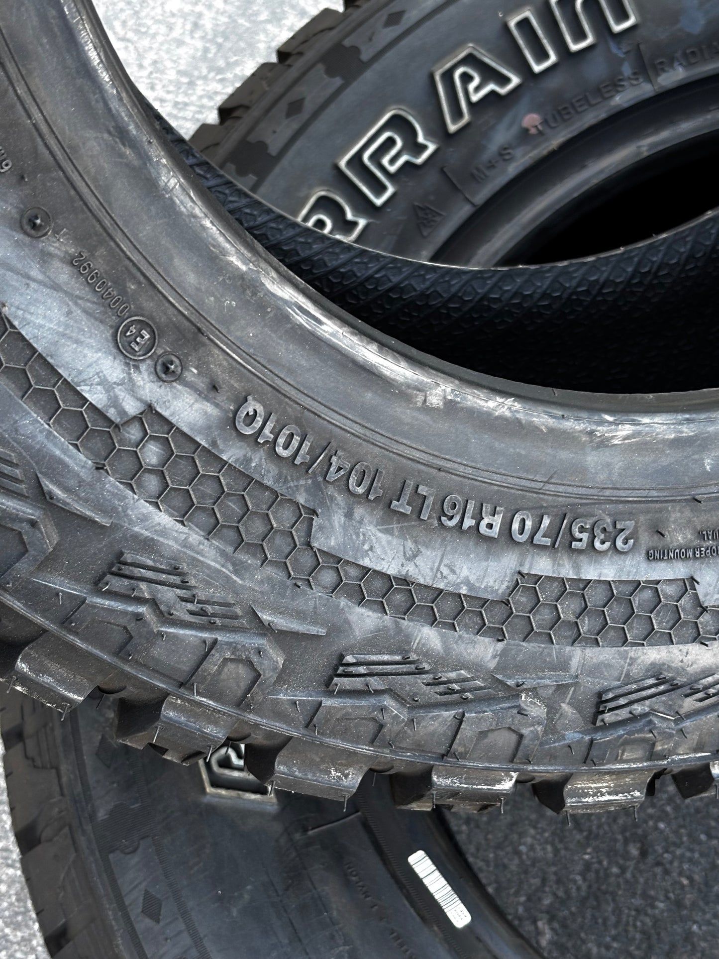 (TODO) (KSL ONYLY) 4 NOS FORCEUM MT08 PLUS LT 235 70 16 104/101Q LRC 6PLY MUD TERRAIN TIRE 1200046768 (Copy)