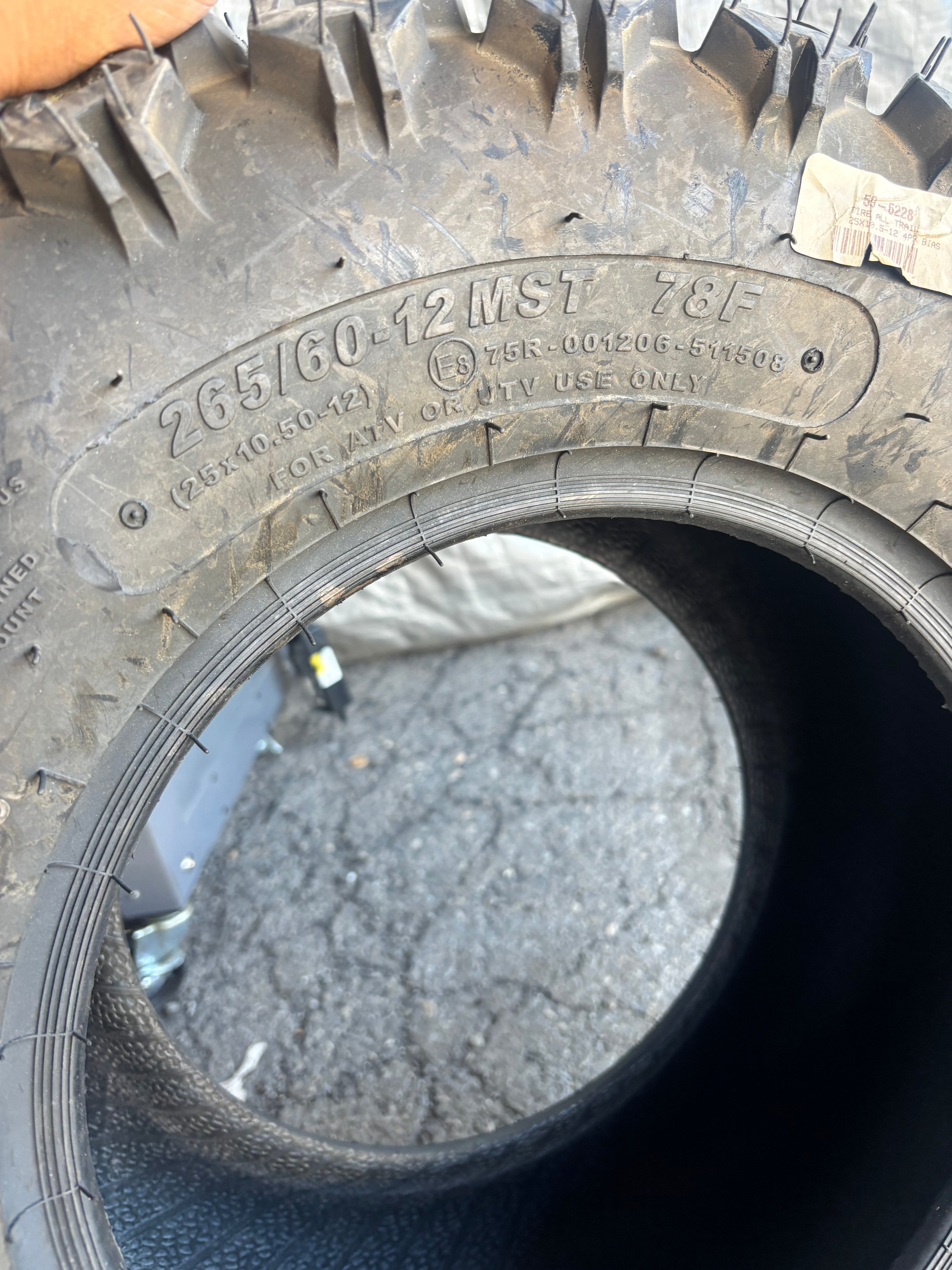 CARLISLE ALL TRAIL BSW AT 25 10.5 12 78F ATV TIRE 511508