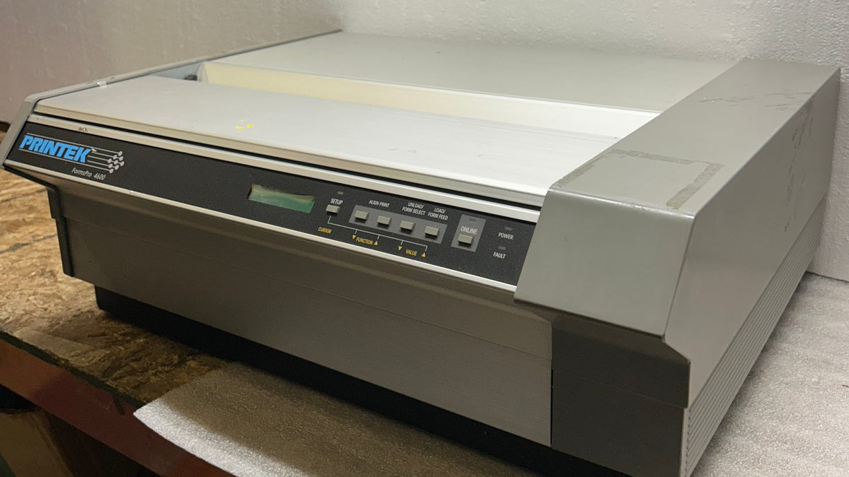 USED PRINTEK FORMSPRO 4600 DOT MATRIX PRINTER 92361
