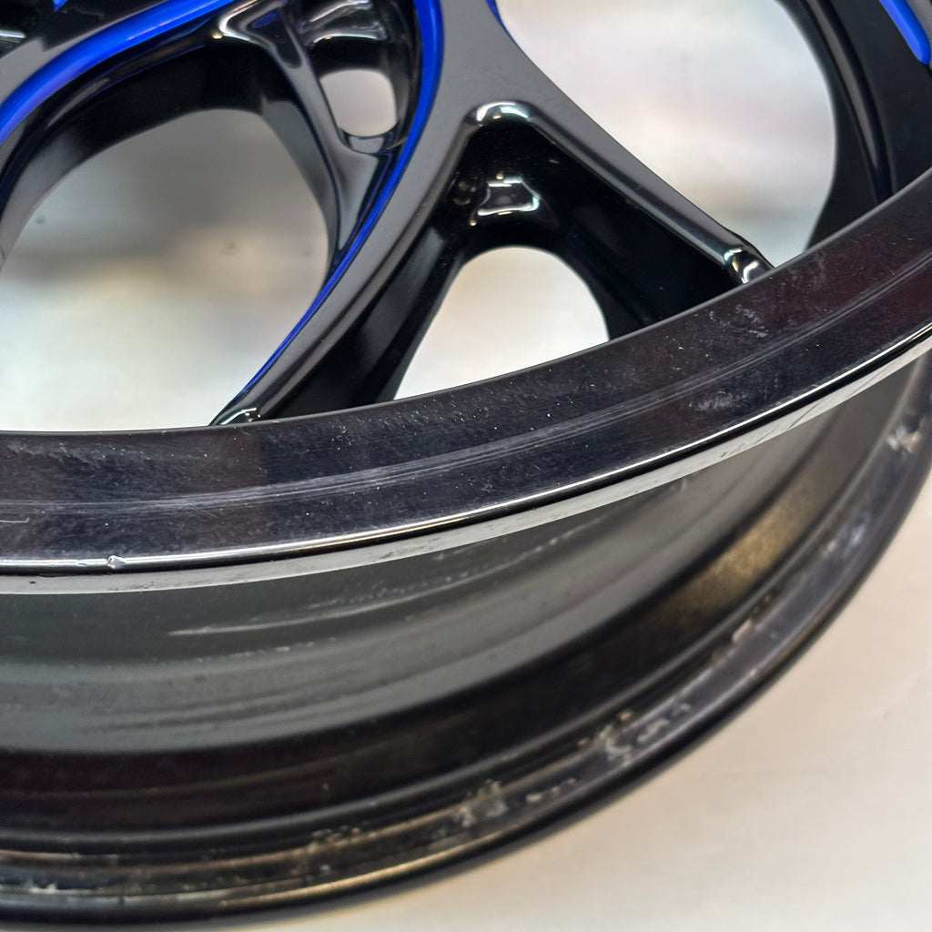 FUEL UTV ALUMINUM RIM D778 RUNNER UTV 18X7 5X156 ET13 GLOSS BLACK MILLED CANDY BLUE FINISH