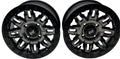2 TUSK TETON BEADLOCK ATV UTV GUN METAL/BLACK WHEELS 14X7 4/114.3 ET+30