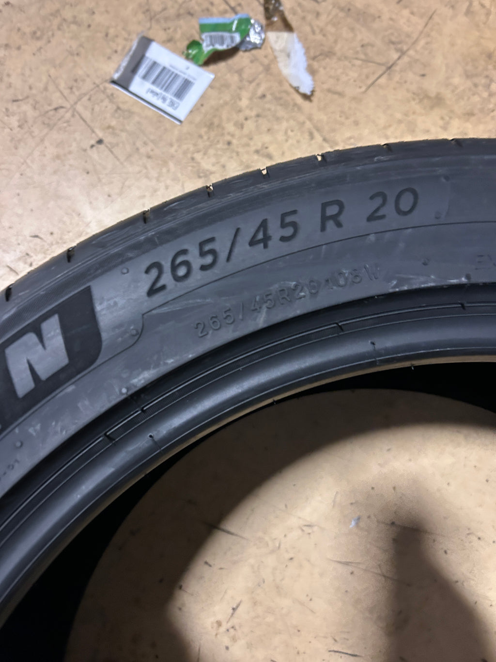 MICHELIN PRIMACY TOUR A/S (GOE) BSW P 265 45 20 108W TOURING TIRE 41441