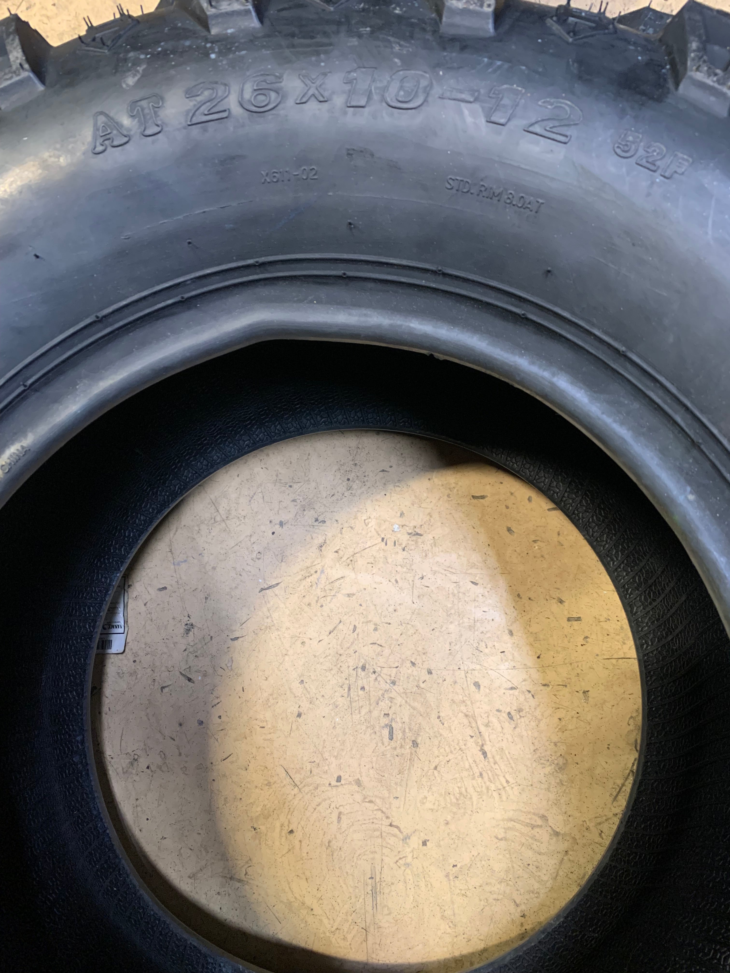 BLEMISH MCKINLEY  BSW AT  26 10 12 52F 6PLY ATV/UTV TIRE 26X1012