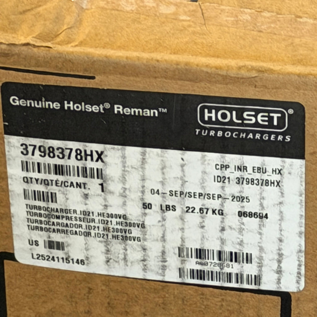 REMANUFACTURED HOLSET CUMMINS ISB 6.7 TURBO HE351VE 3798378HX