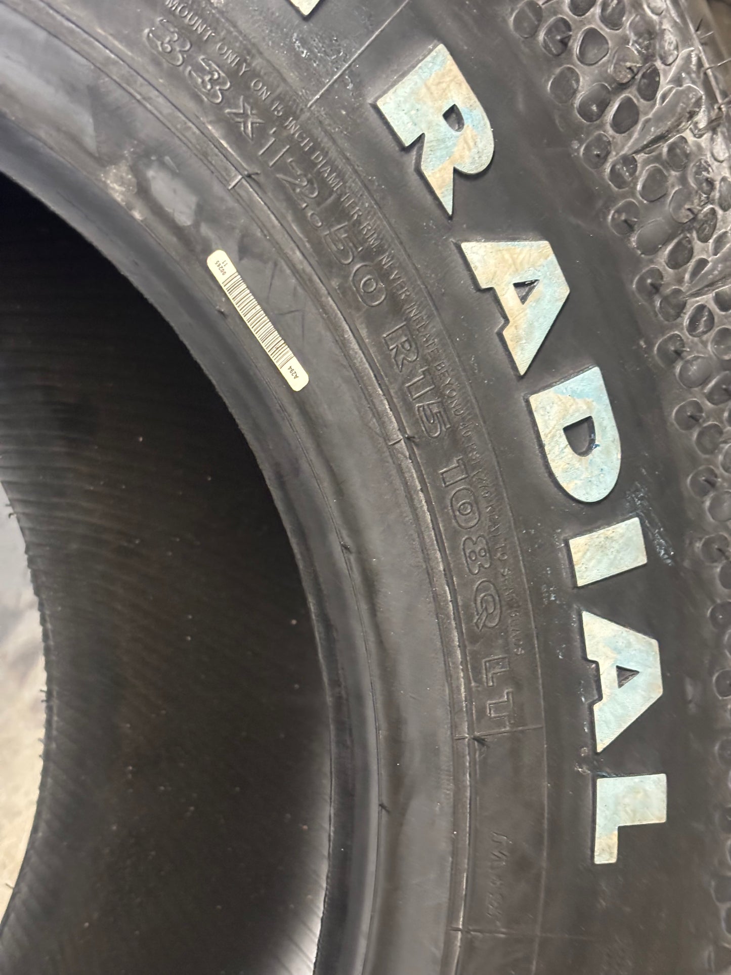 NOS GT RADIAL KOMODO MT PLUS RWL LT 33 12.5 15 108Q LRC MUD TERRAIN TIRE A294
