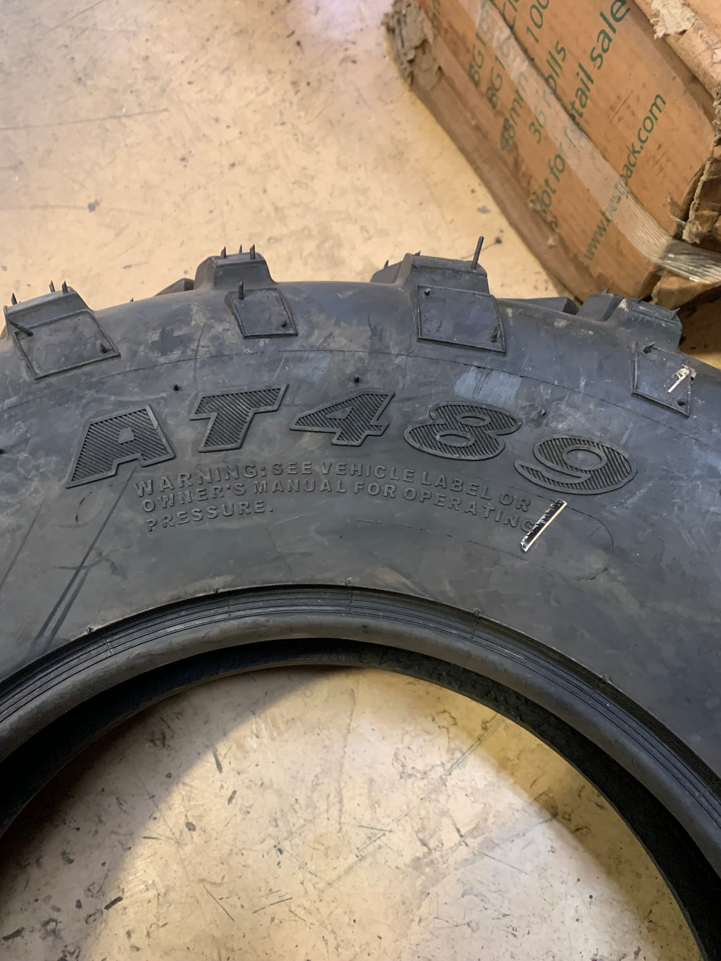 NOS CARLISLE AT489 BSW AT 25 8 12 4PLY 56F ATV/UTV TIRE 589306