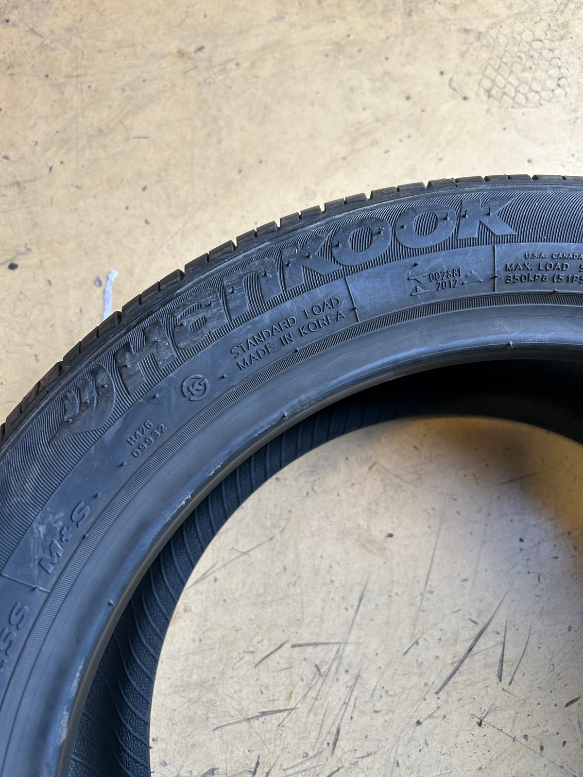 NOS HANKOOK OPTIMO H426 BSW P 195 50 16 84H ALL SEASON TIRE 1011165