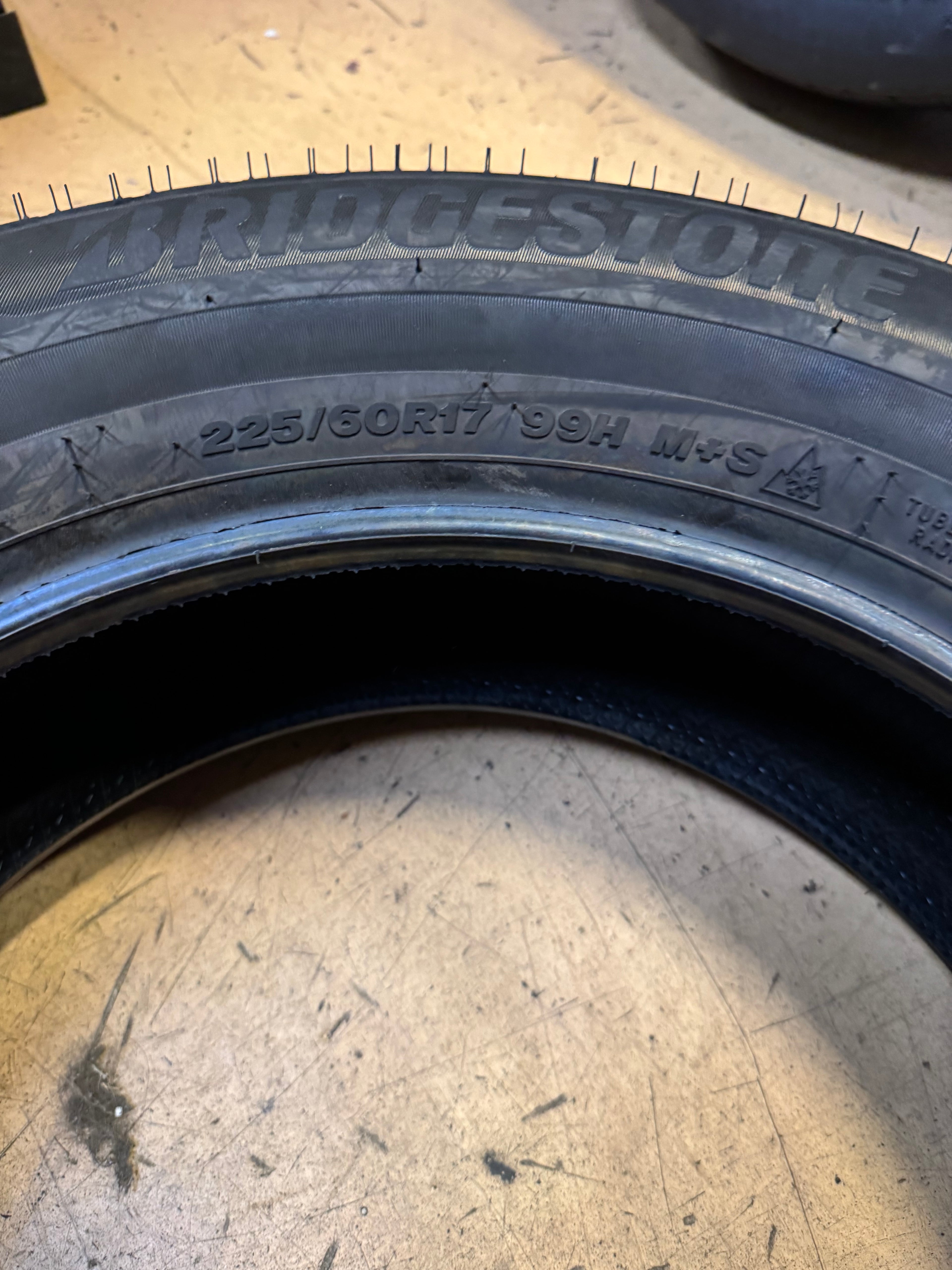 BRIDGESTONE WEATHERPEAK BSW P 225 60 17 99H ALL WEATHER TIRE 009645