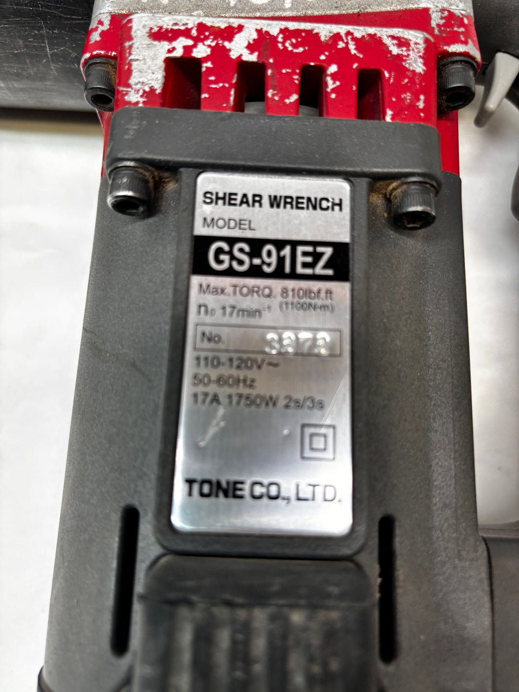 TONE ELECTRIC SHEAR WRENCH GS-91EZ TONE WRENCH GS-91EZ 11798100