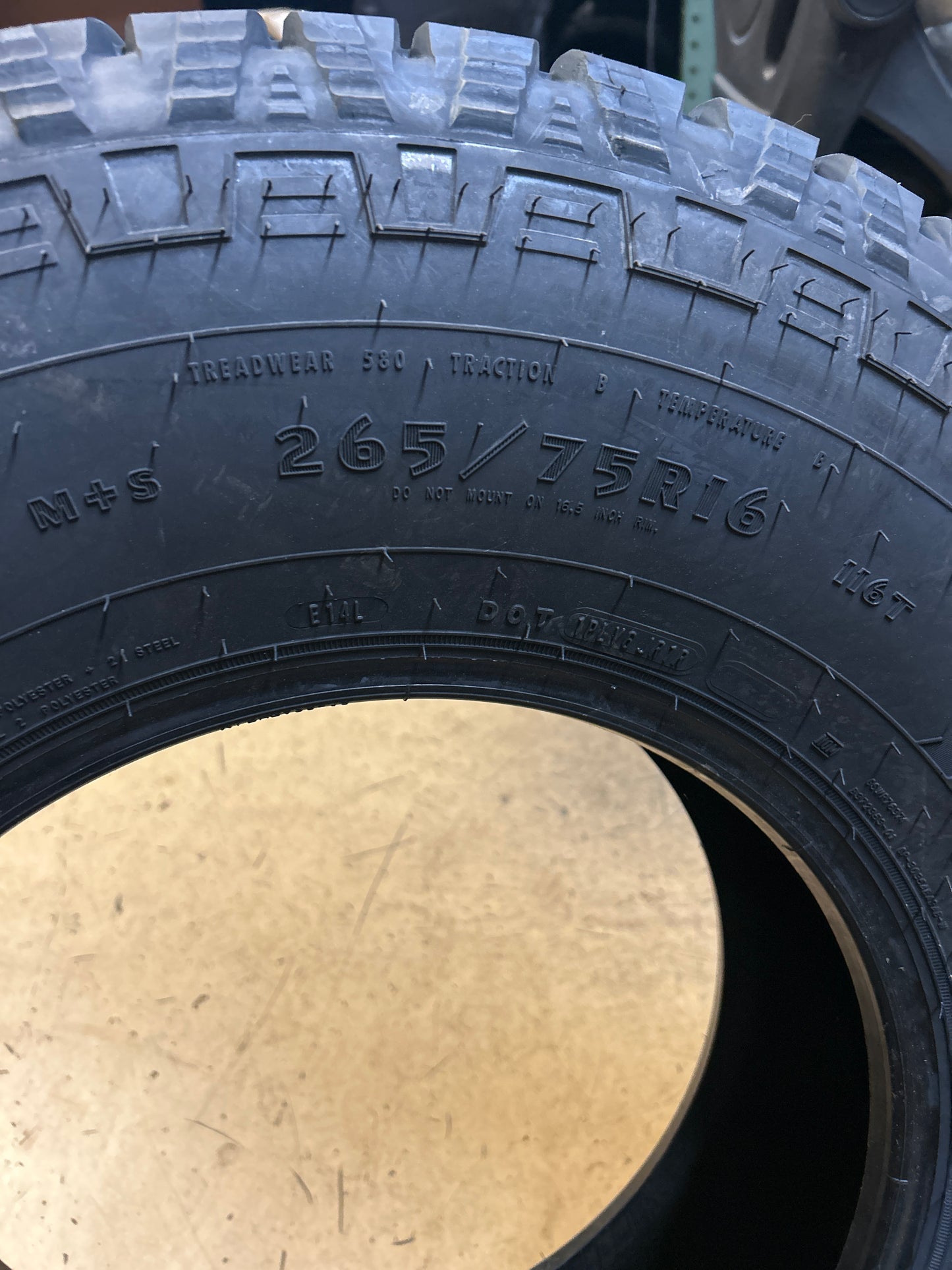 GOODYEAR WRANGLER WORKHORSE AT OWL 265 75 16 116T ALL TERRAIN TIRE 480057856