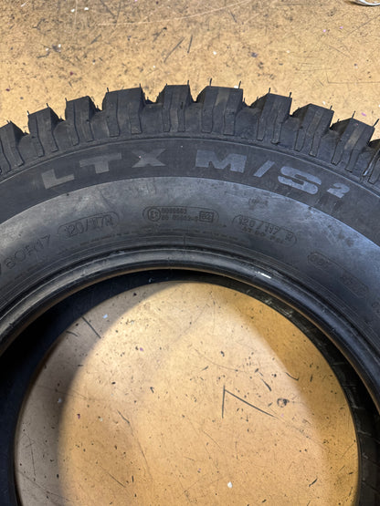 NOS RETREAD MICHELIN LTX M/S 2 BSW LT 235 80 17 120/117R 10PLY ALL TERRAIN TIRE 02327