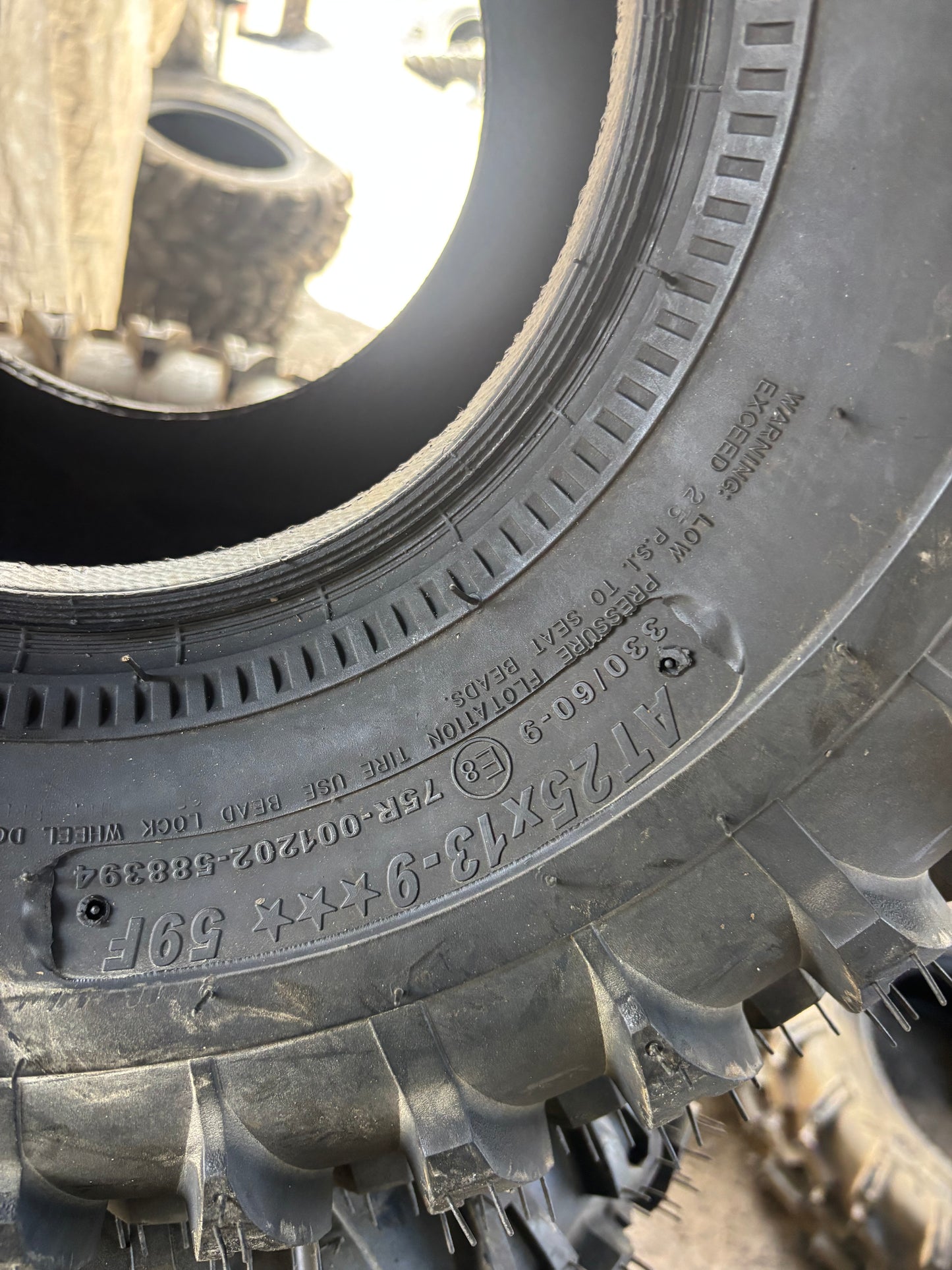 NOS CARLISLE HD FIELD TRAX BSW AT 25 13 9 59F ATV/UTV TIRE 588394