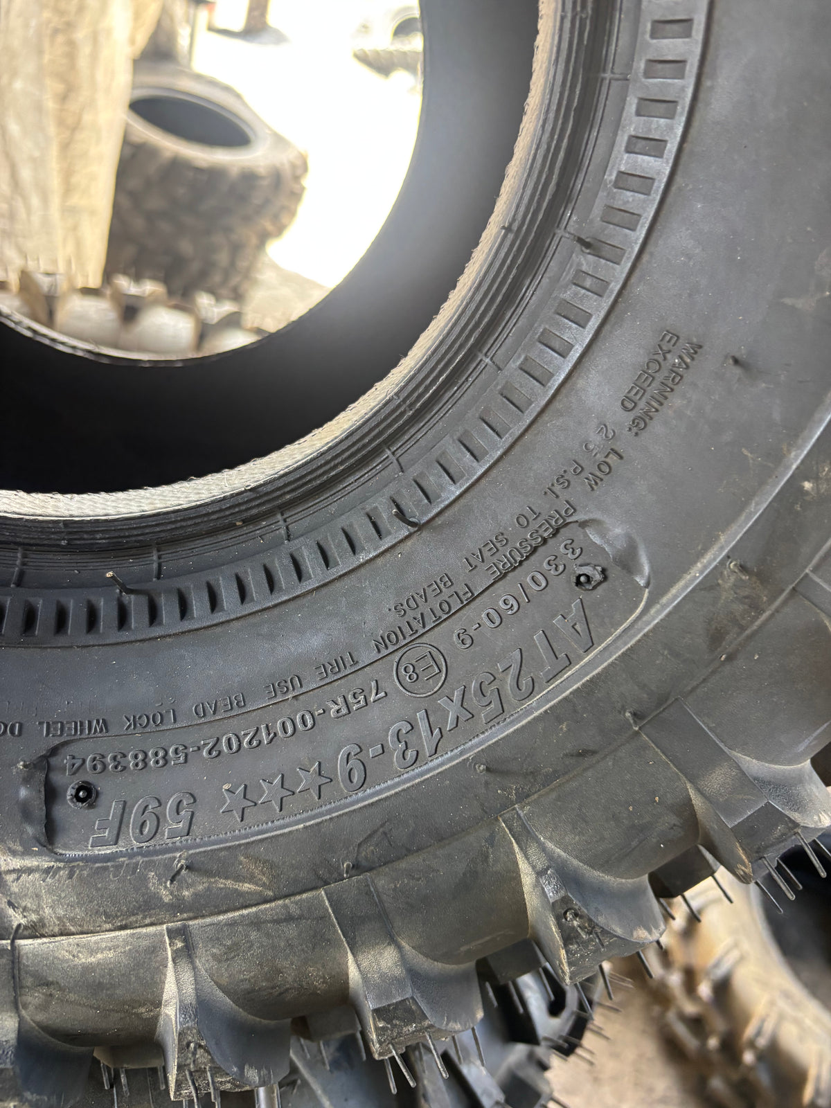 NOS CARLISLE HD FIELD TRAX BSW AT 25 13 9 59F ATV/UTV TIRE 588394