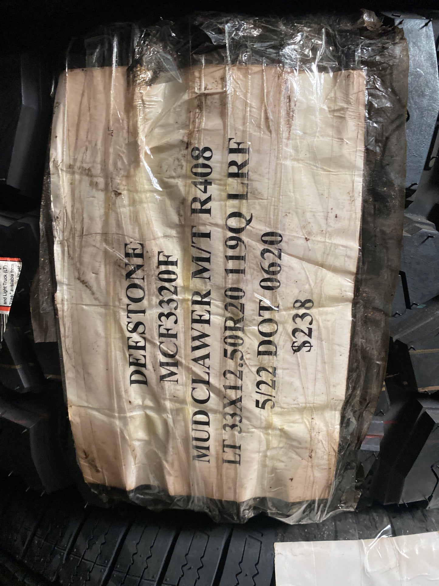 NEW OLD STOCK DEESTONE MUD CLAWER R408 BSW LT 33 12.5 20 119Q LRF 12PLY MUD TERRAIN  TIRE MCF3320F