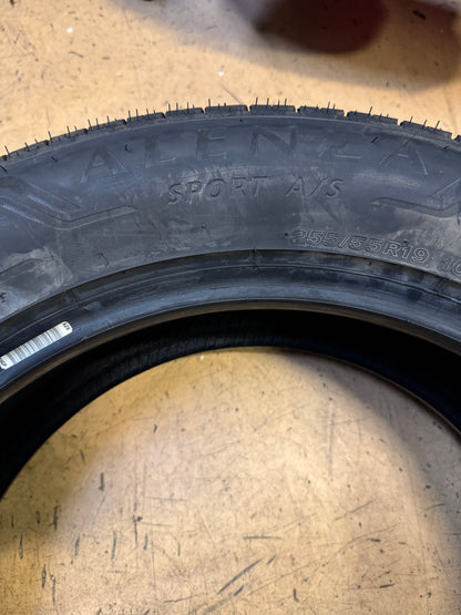 2 BRIDGESTONE ALENZA SPORT A/S BSW P 255 55 19 107H UHP ALL SEASON TIRE 009022