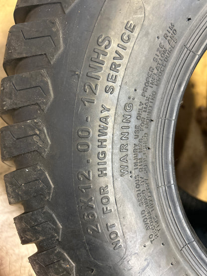 OTR GRASS MASTER BSW AT 26 12 12 4PLY LAWN TIRE T80426120012