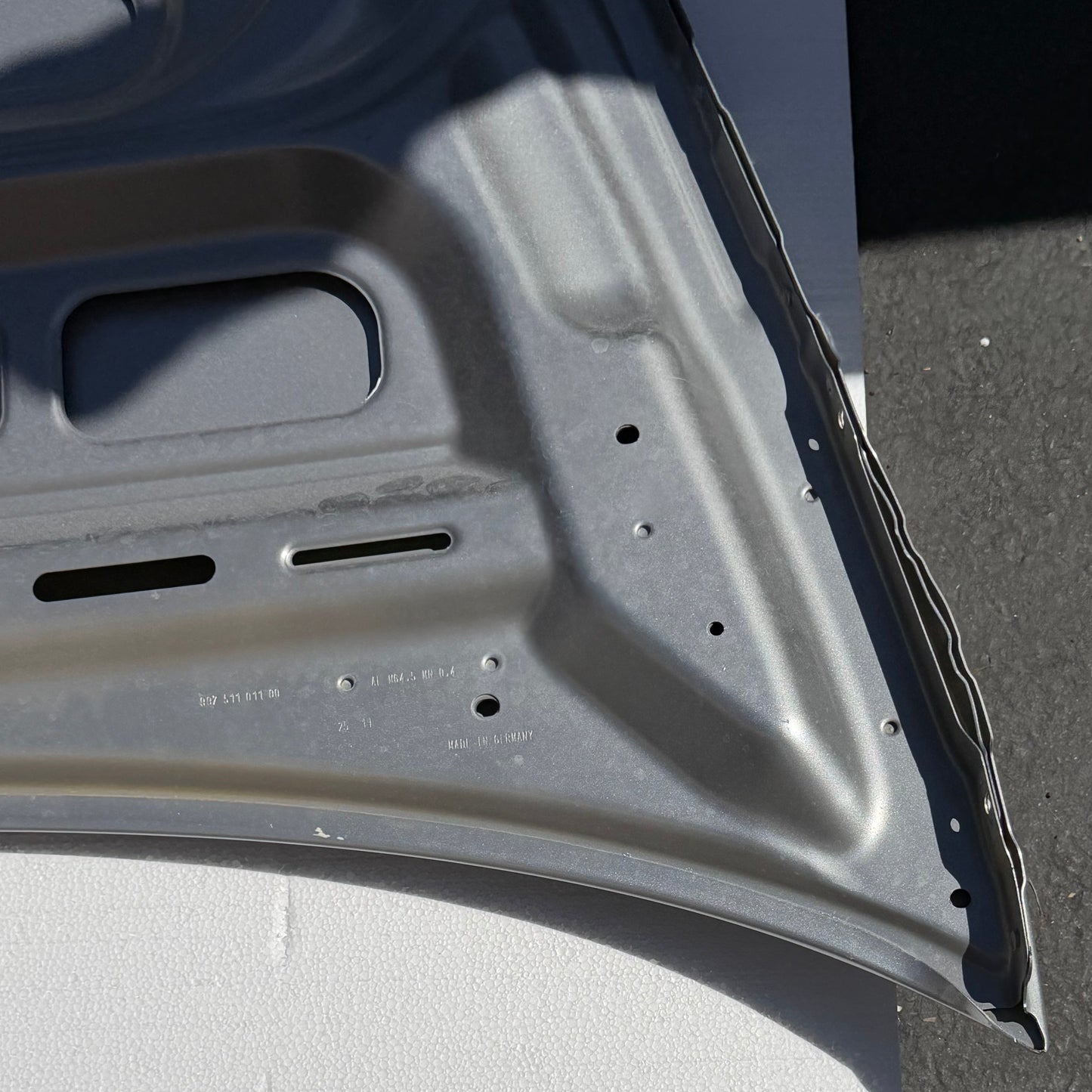 PORSCHE HOOD PANEL SILVER 05-13 PORCHE 911, BOXSTER, CAYMAN 997 511 011 00
