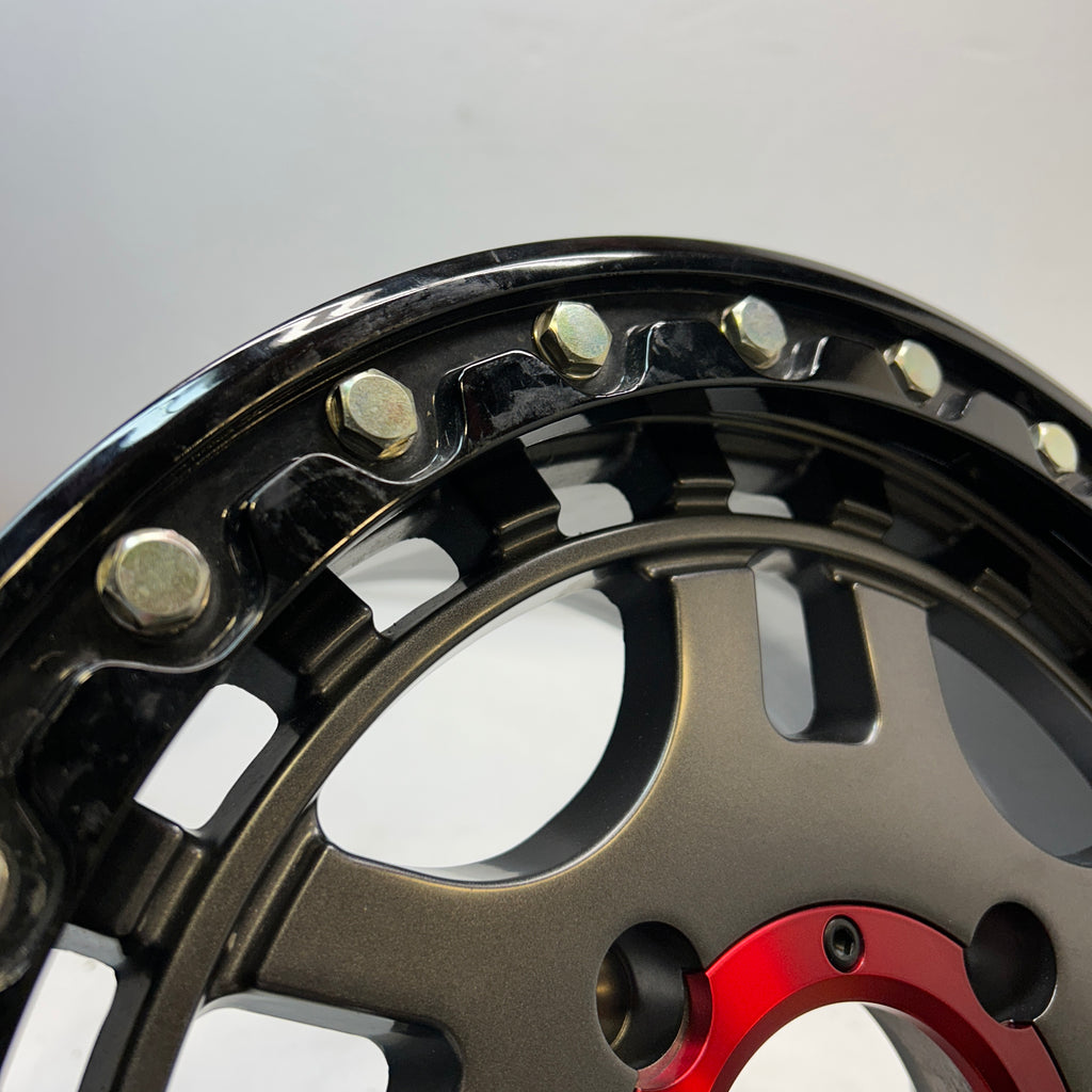 KMC ATV KS240 RECON BEADLOCK G-MTL BLK-RING 15X7 4X137 ET38 WHEEL