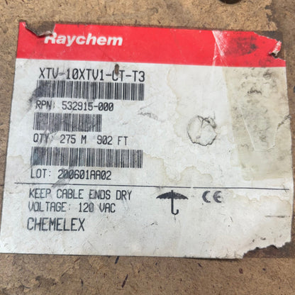 NVENT RAYCHEM 10XTV1-CT-T3 HIGH TEMP SELF-REGULATING HEAT CABLE 850FT.