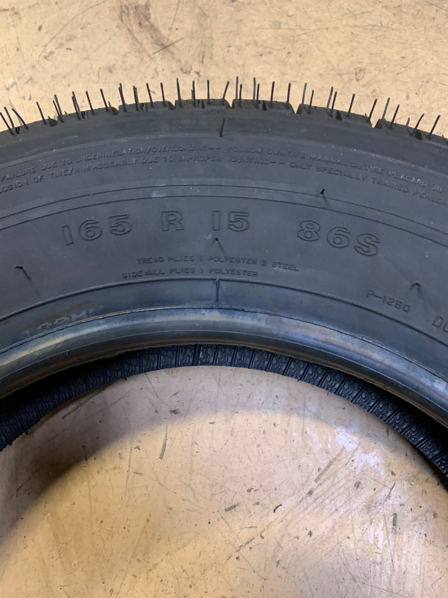FIRESTONE F-560 BSW 165 15 86S COKER TIRE 568741
