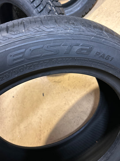 NOS 2 KUMHO ECSTA PA51 BSW P 225 50 17 98W XL UHP TIRE 2247893