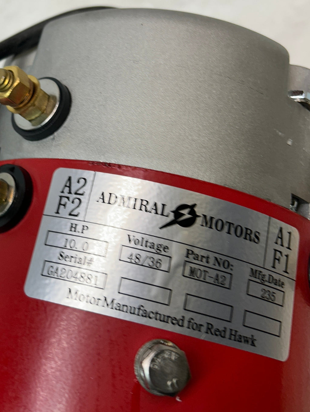ADMIRAL MOTORS MOTOR FOR CLUB CAR IQ & PD Plus & Precedent  MOT-A2
