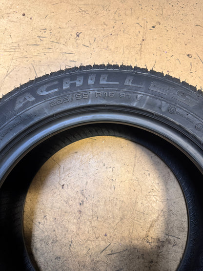 2 NOS ACHILLES 2233 BSW P  205 55 16 91V UHP SUMMER TIRE MAC205516V