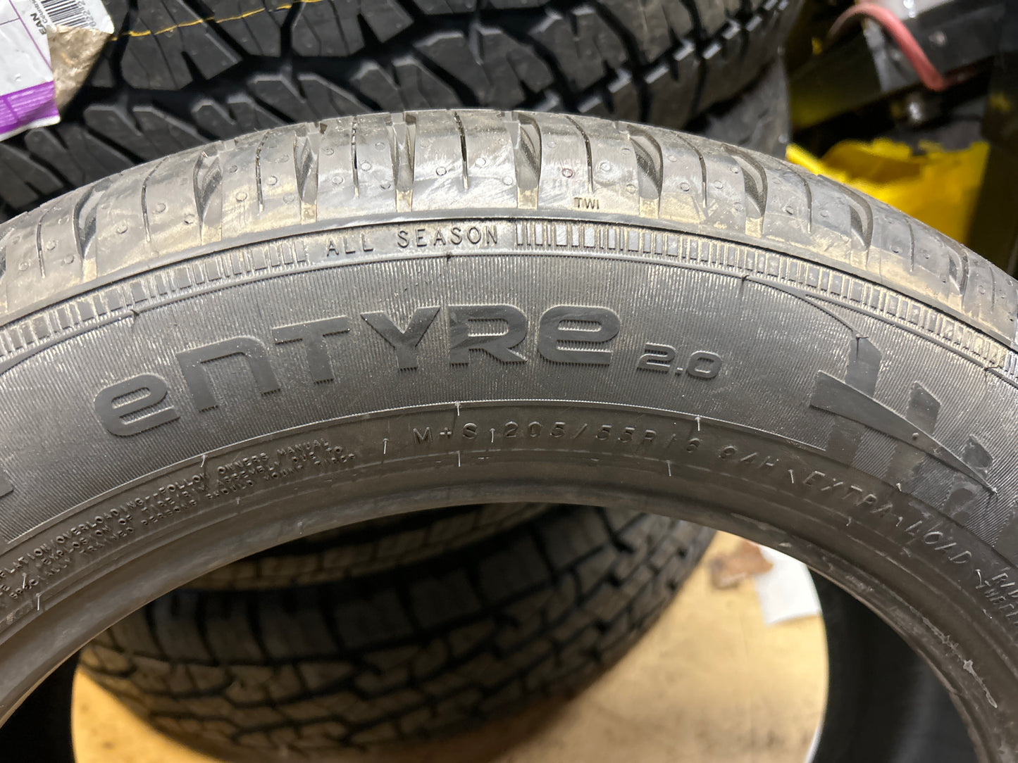 NOS 2 NOKIAN ENTYRE 2.0 BSW P 205 55 16 94H XL ALL SEASON TIRE T429358