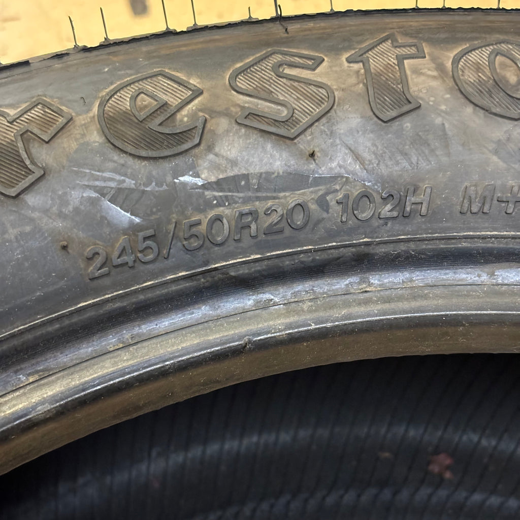 USED DTO 10/32 1 PATCH FIRESTONE DESTINATION LE3 P 245 50 20 102H SL TIRE 005401 ALL SEASON  BSW