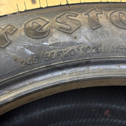 USED DTO 10/32 1 PATCH FIRESTONE DESTINATION LE3 P 245 50 20 102H SL TIRE 005401 ALL SEASON  BSW