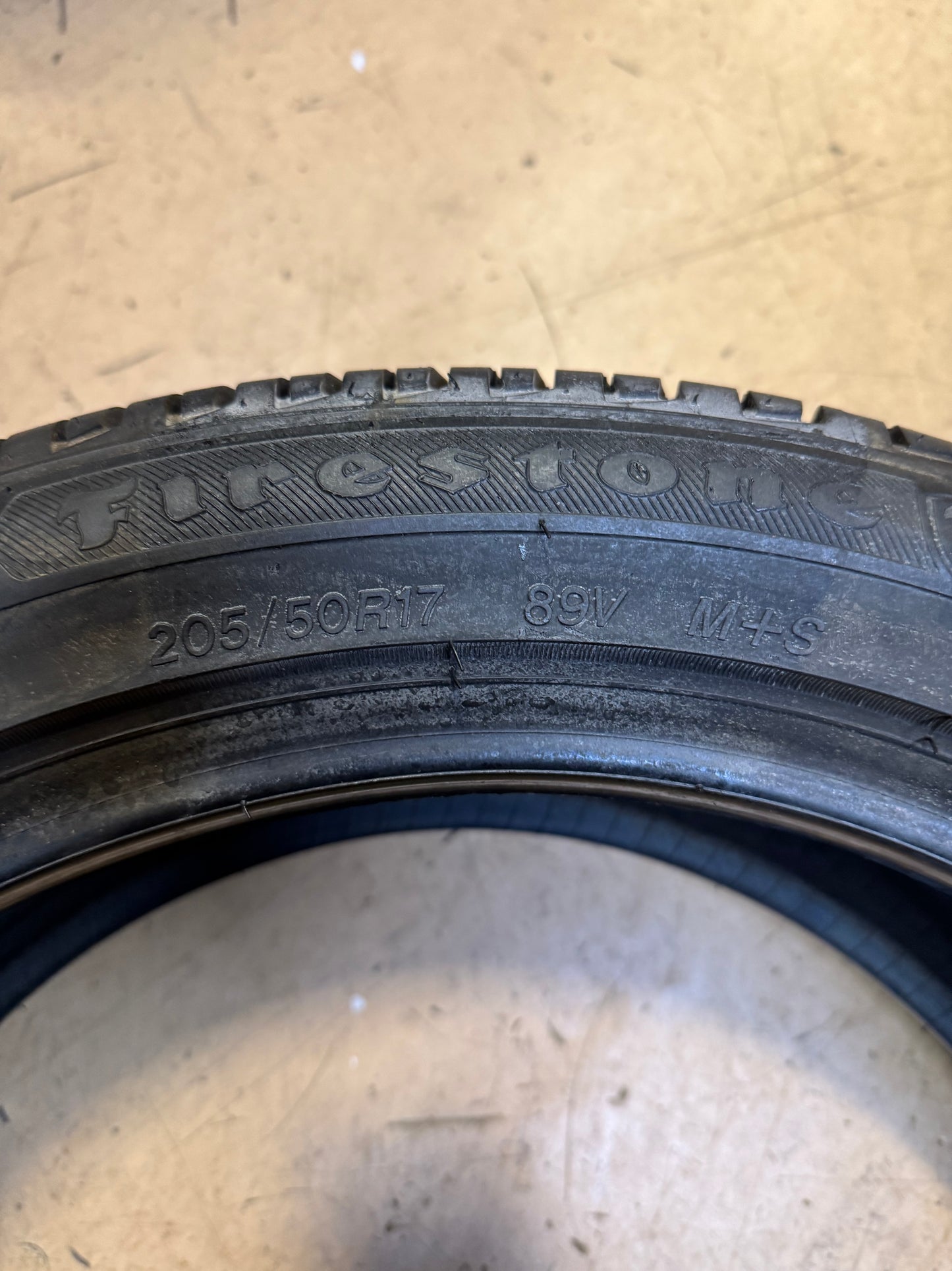 NOS FIRESTONE CHAMPION FUEL FIGHTER BSW P  205 50 17 89V ALL SEASON TIRE 15437