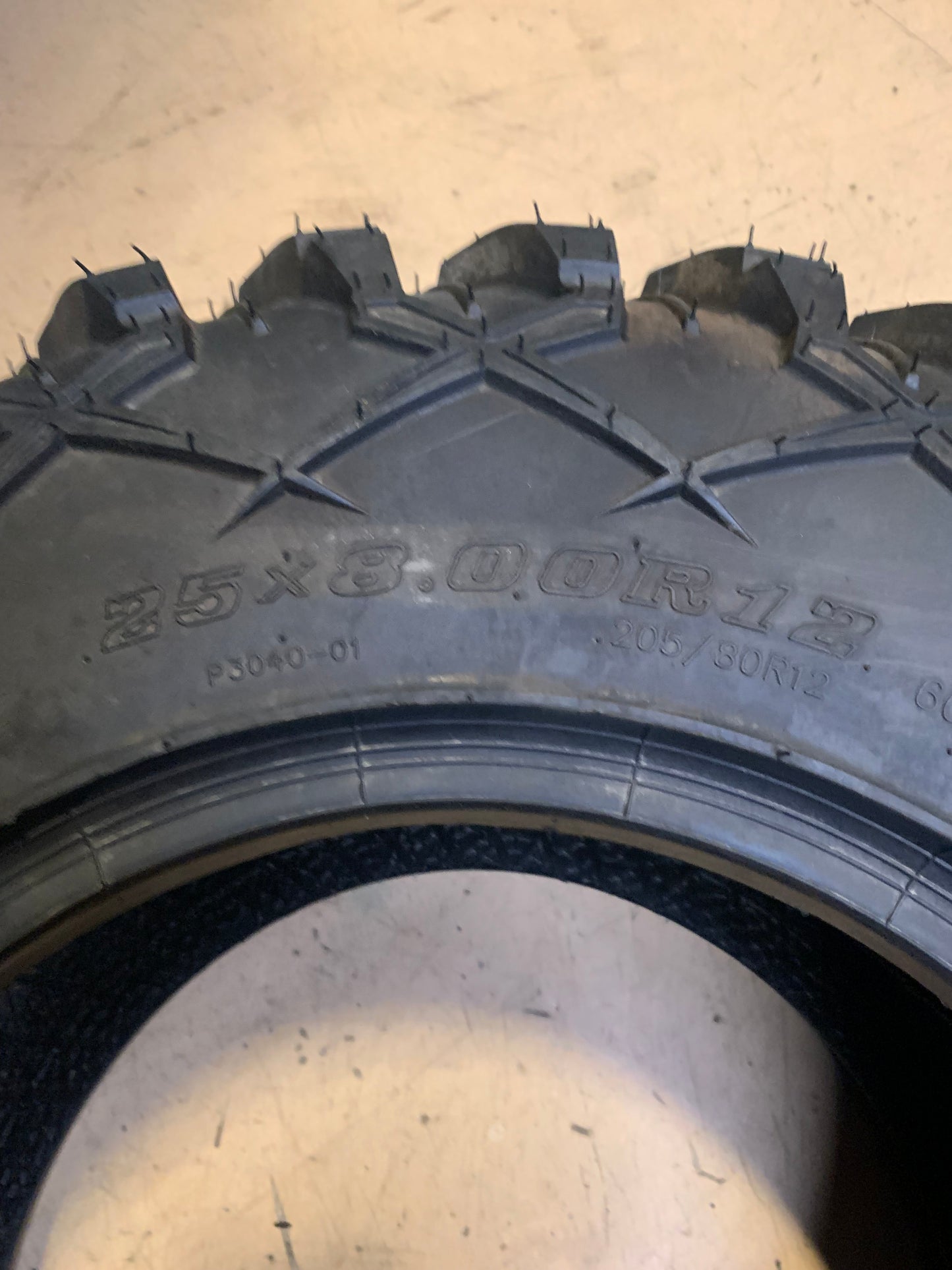 TUSK TERRABITE BSW 25 8 12 60M 8 PLY ATV/UTV TIRE ‎011123160991132