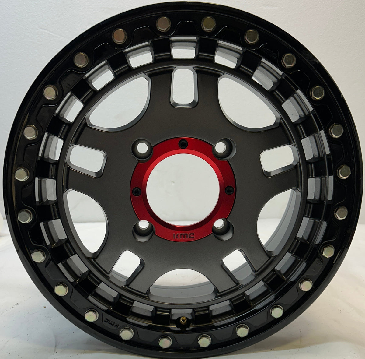 KMC ATV KS240 RECON BEADLOCK G-MTL BLK-RING 15X7 4X137 ET38 WHEEL