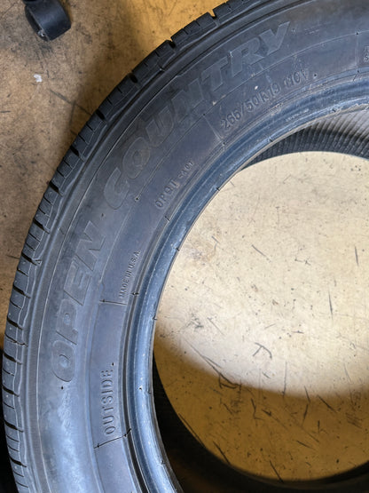 USED 10/32" TOYO OPEN COUNTRY Q/T BSW P 265/50R19 110V ALL SEASON TIRE 318350