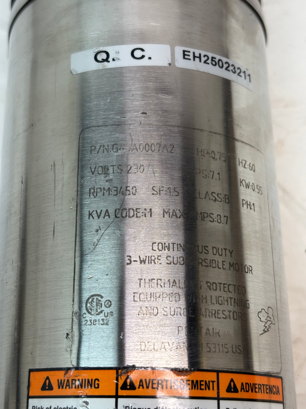 FLOTEC 3-WIRE SUBMERSIBLE WELL PUMP, FP3222-13, 4 IN