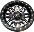 TUSK TETON BEADLOCK ATV/UTV GUN METAL/BLACK WHEELS 14X7 4/156 ET+5