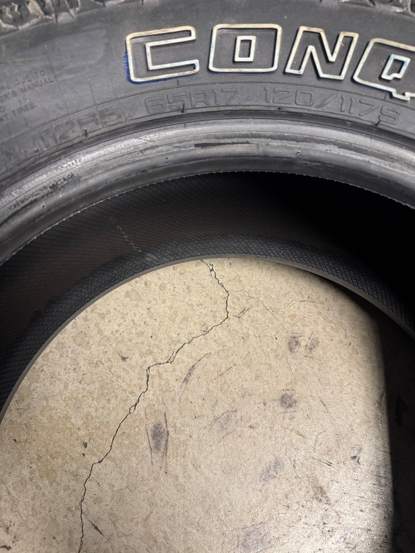 NOS NANKANG CONQUEROR A/T OWL LT 265 65 17 120/117S 10PLY ALL TERRAIN TIRE 22657006