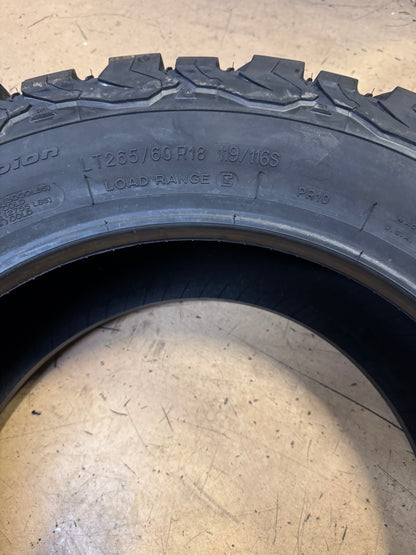 BFGOODRICH ALL TERRAIN T/A KO2 BSW LT 265 60 18 119/116S 10PLY TIRE 63681